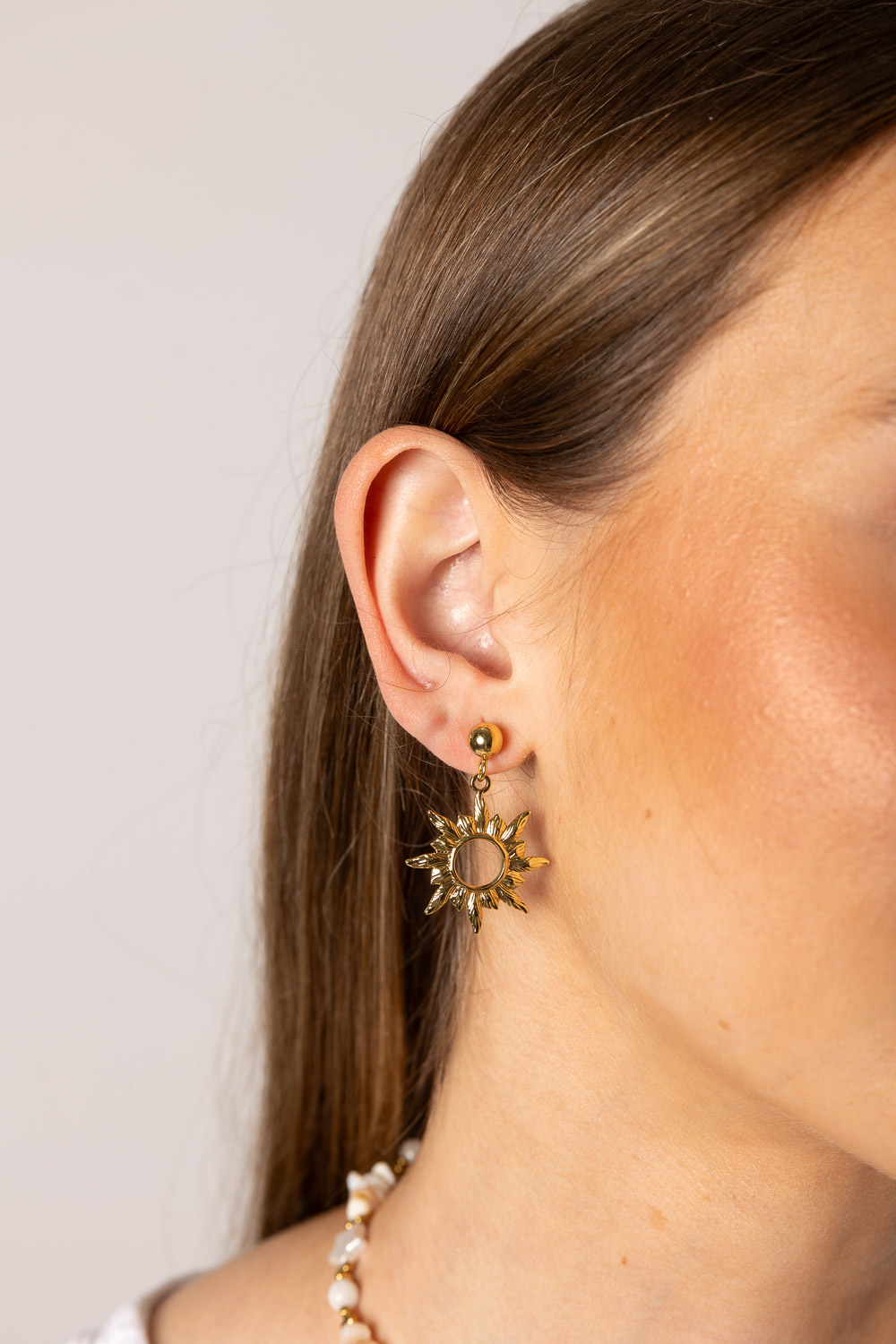 Pendientes soles dorado brookville