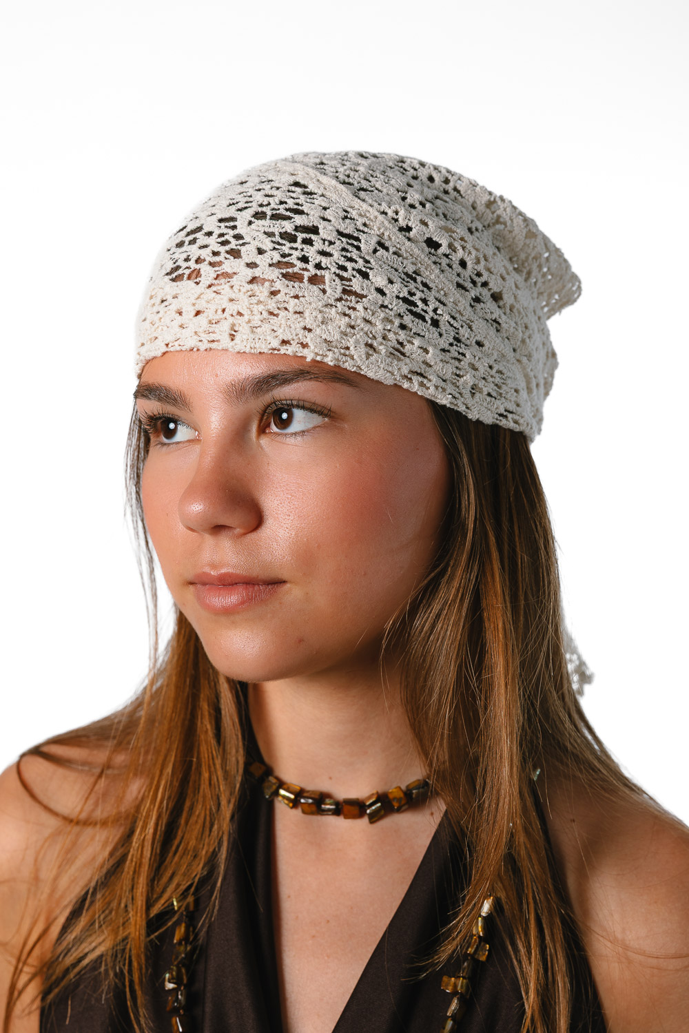 Pañuelo crochet crudo