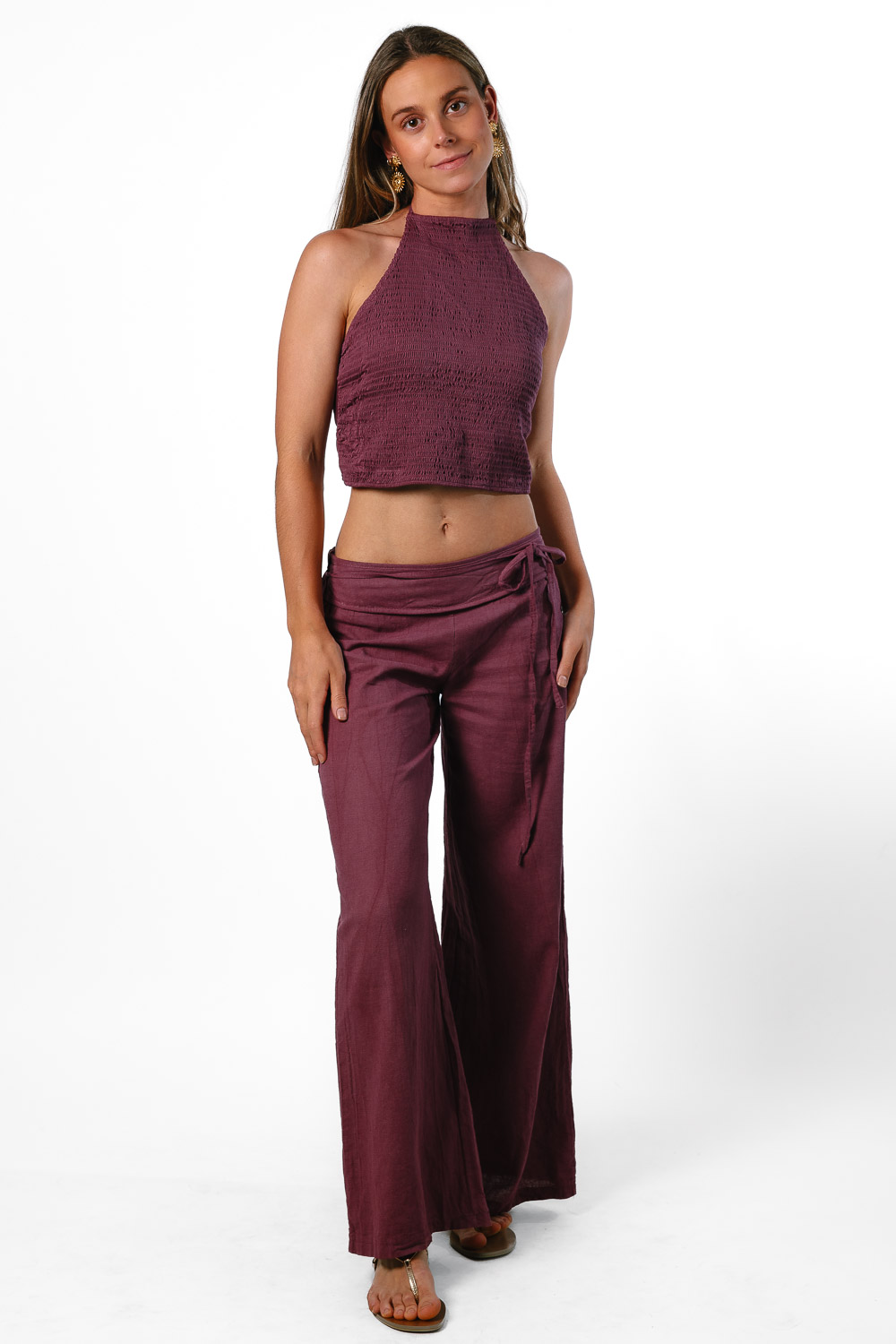 Top Halter Nido de Abeja