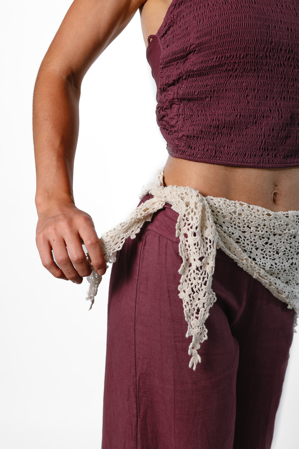 Pañuelo crochet crudo