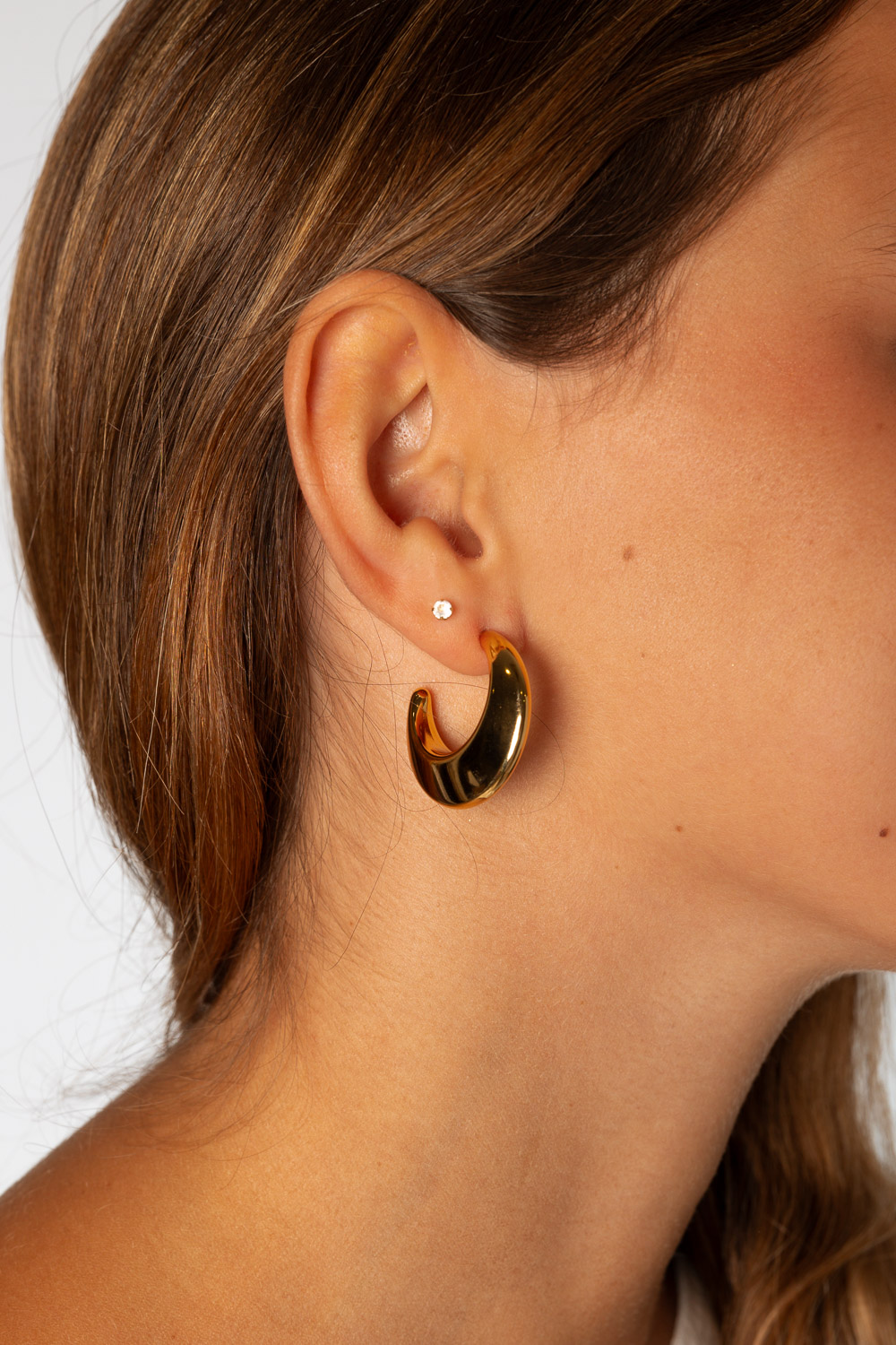 Pendientes Aro Grueso Dorado