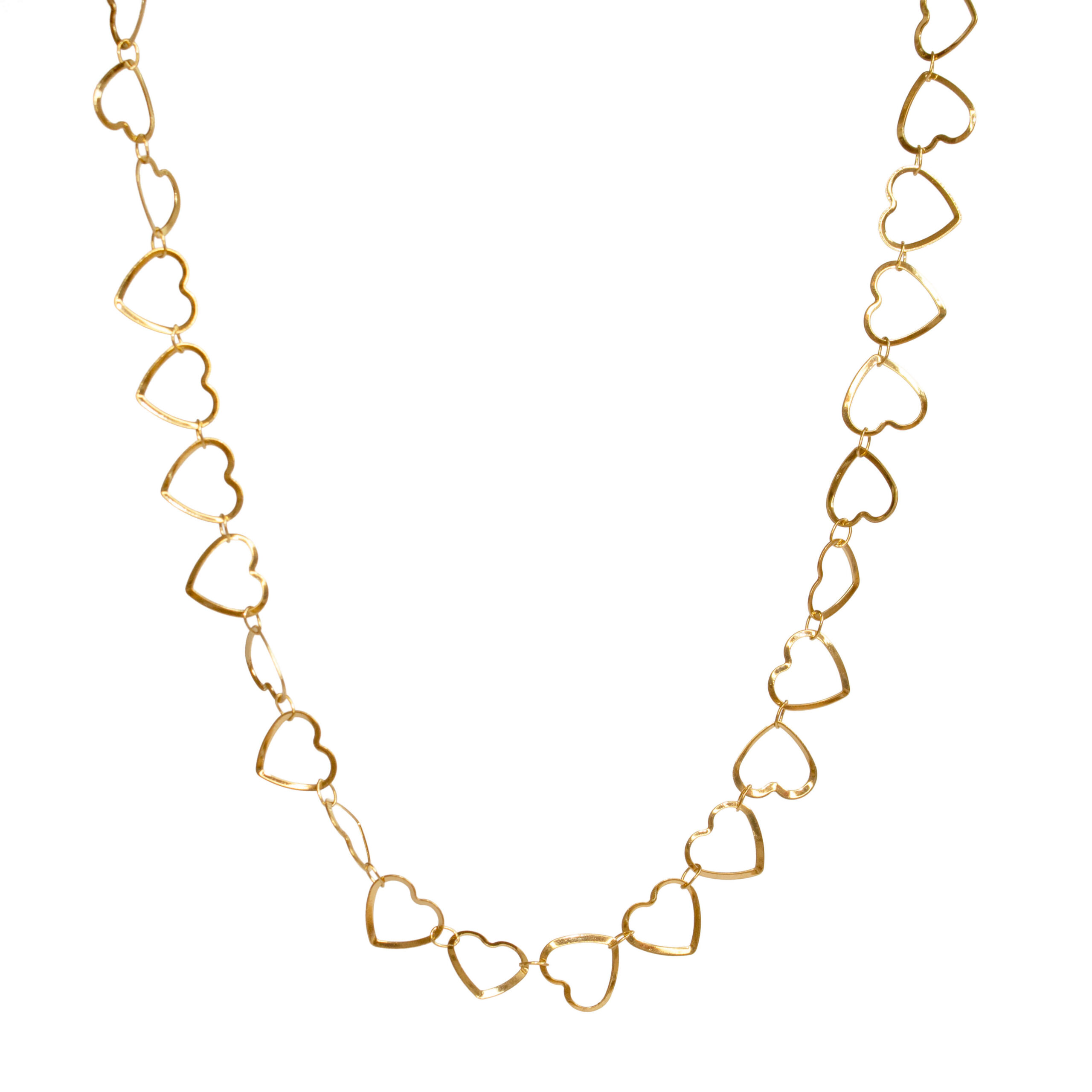 Collar Corazones Dorado