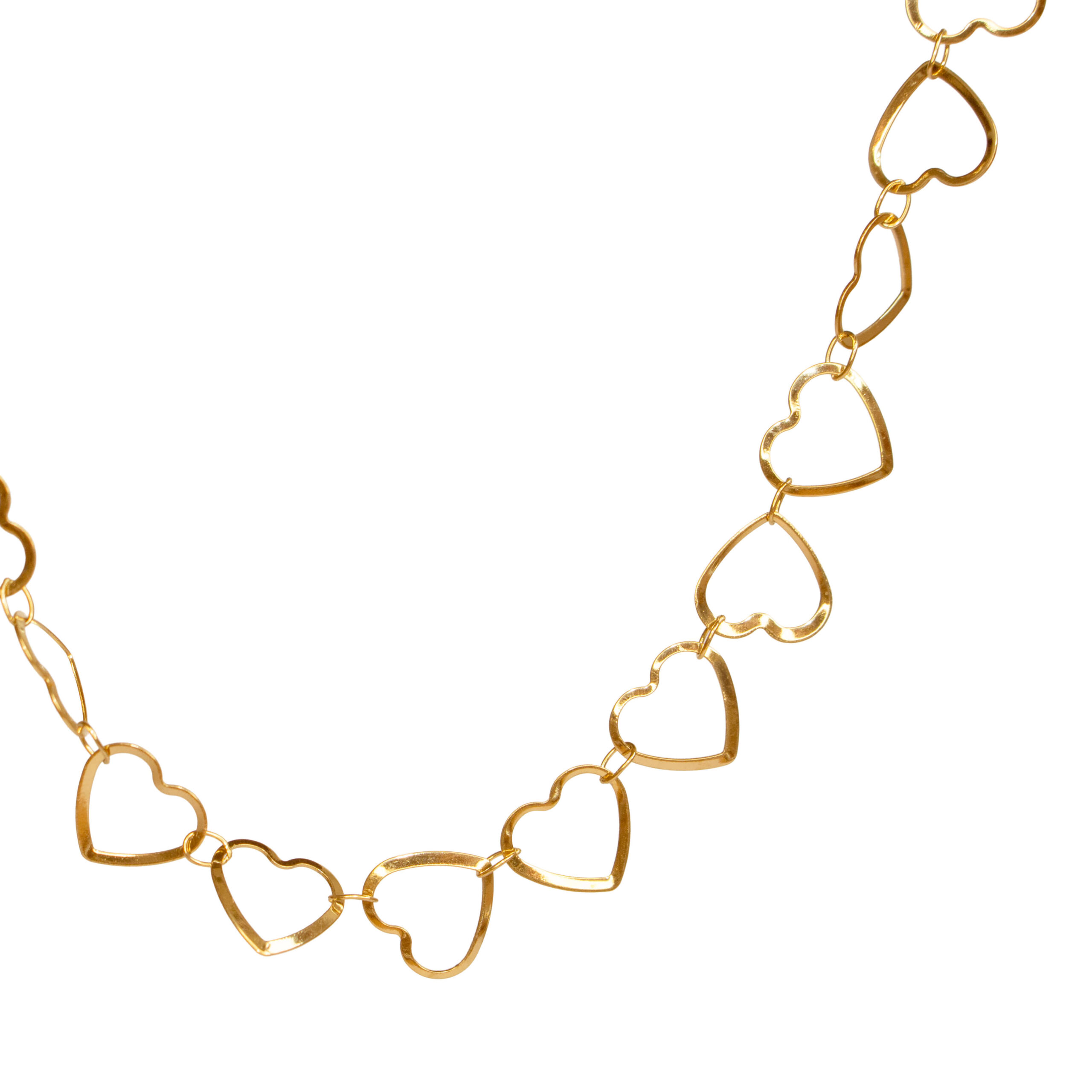 Collar Corazones Dorado