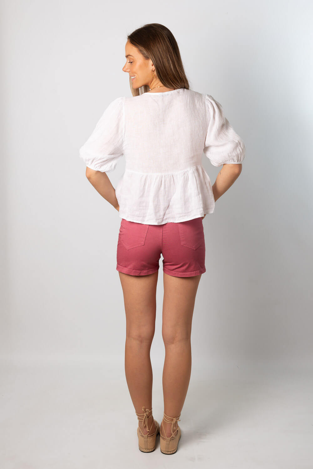 Pantalon corto bolsillos rosa brookville