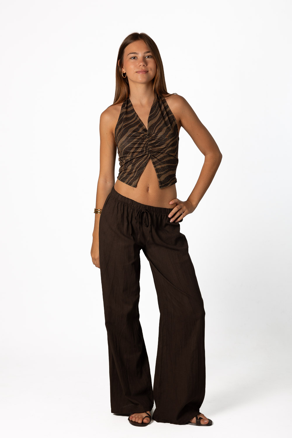 Top Sabanah Marrón y Negro
