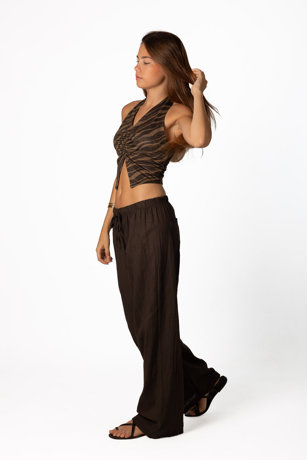Top Sabanah Marrón y Negro