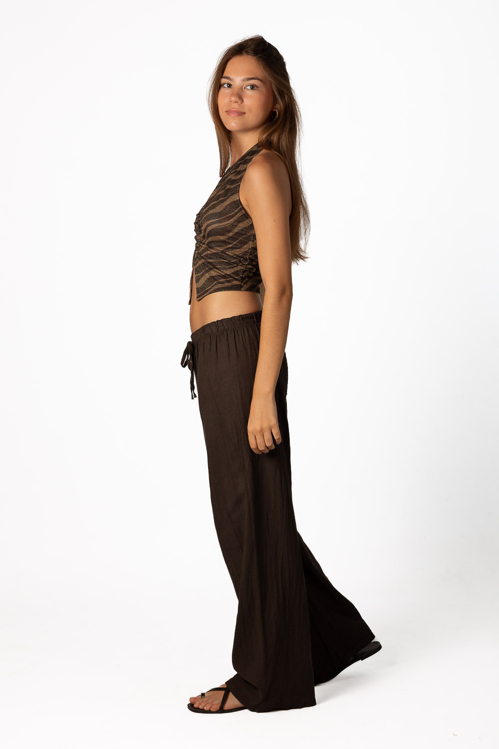 Top Sabanah Marrón y Negro