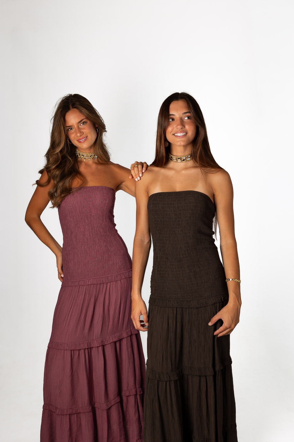 Vestido Viscosa Volantes