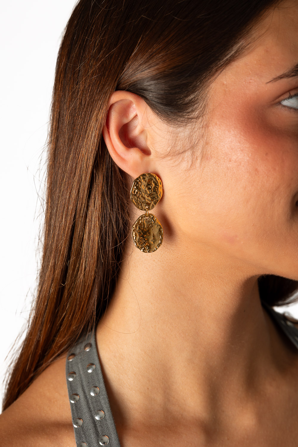 Pendientes Doble Círculo Dorado