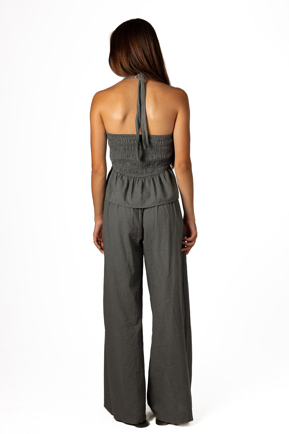 Pantalón Fajín Tachuelas Gris