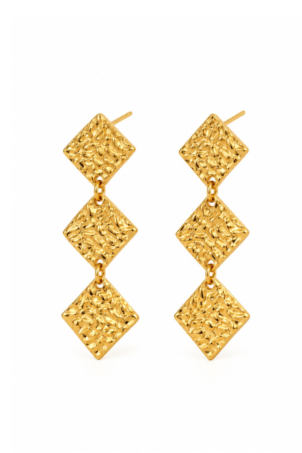 Pendientes 3 por 4 dorado