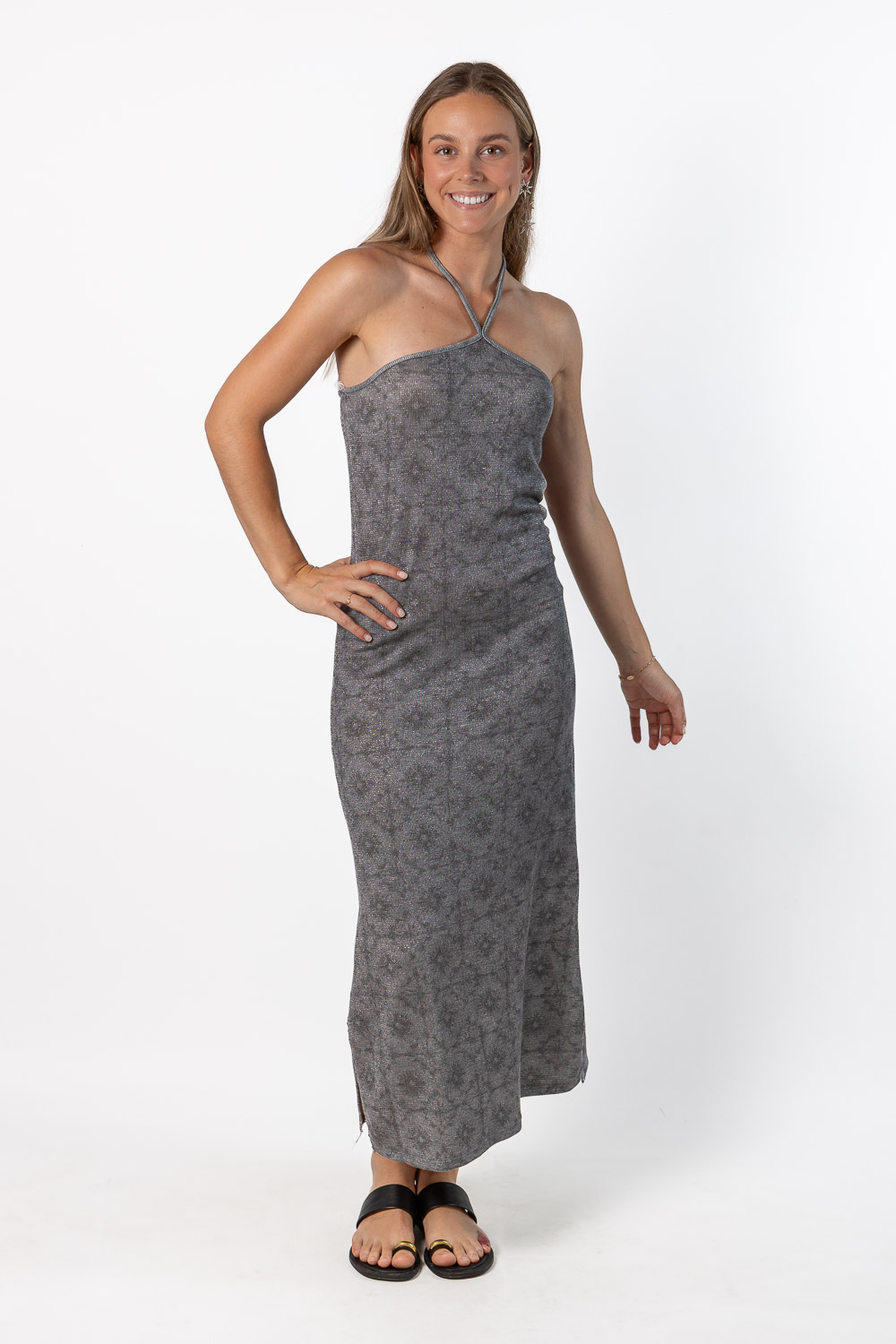 Vestido Halter Bohemian Gris