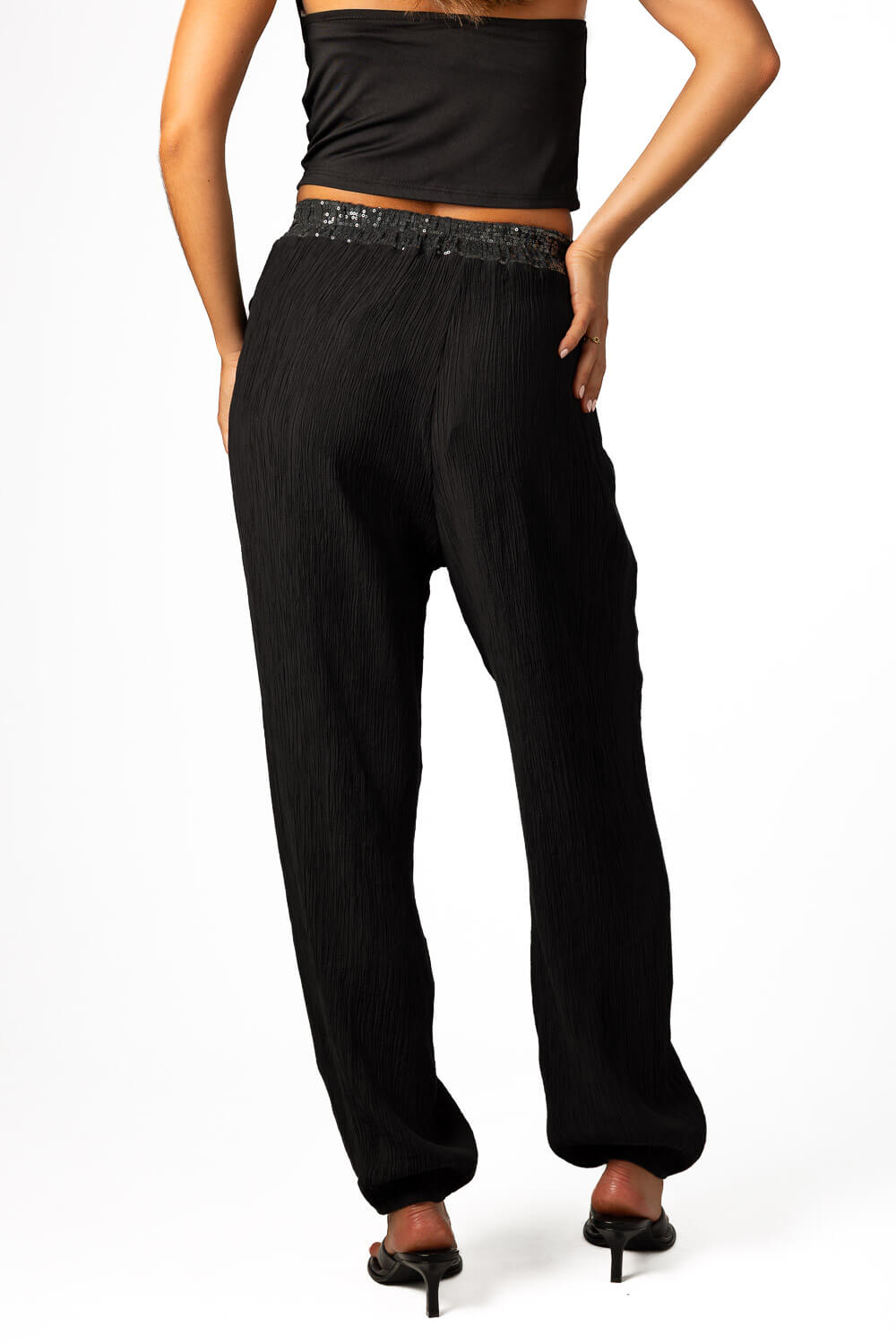 Pantalón Fajín Lentejuelas Negro