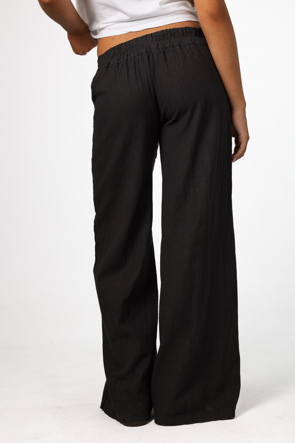 Pantalón Lazo Lino Negro