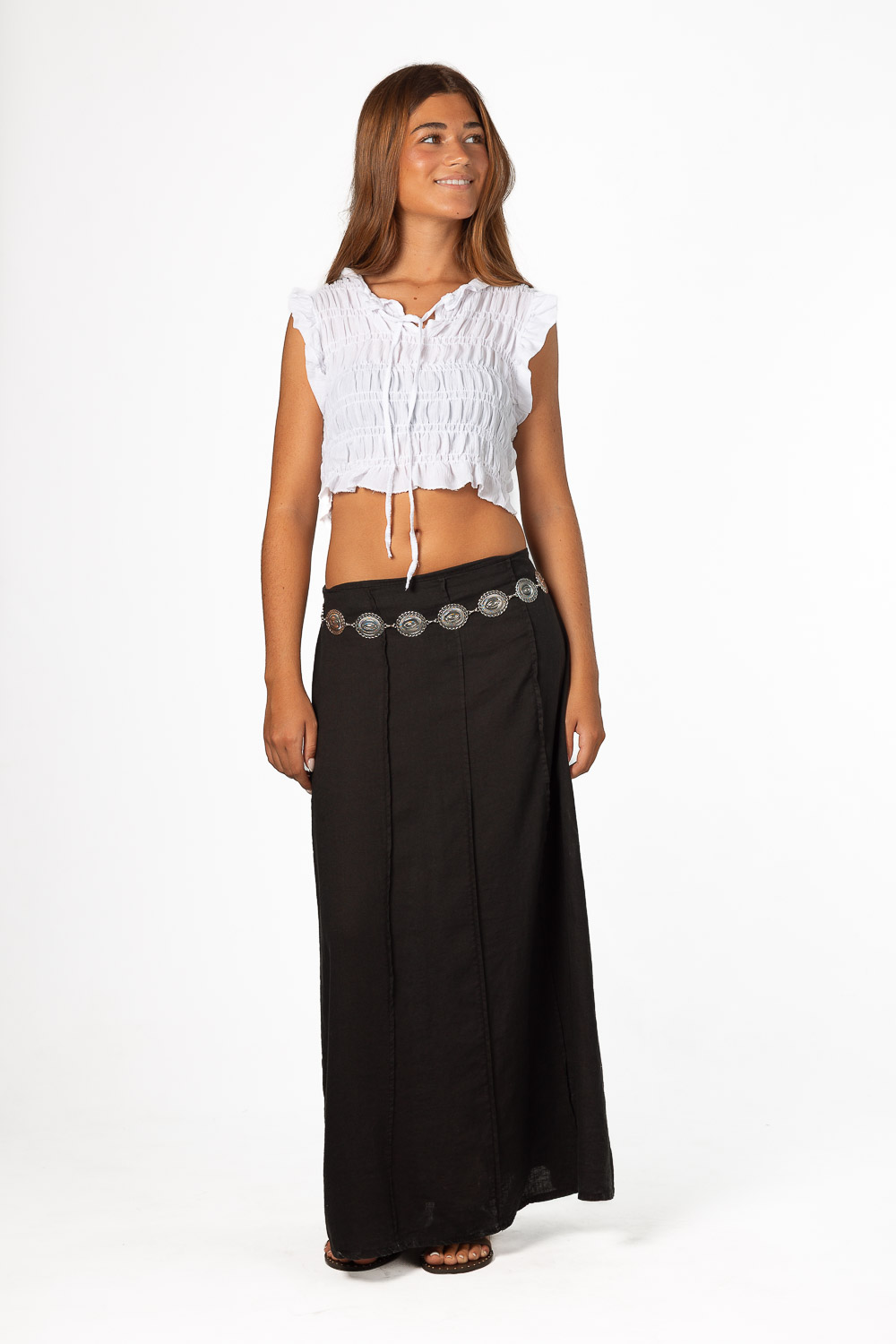 Falda Lino Negro