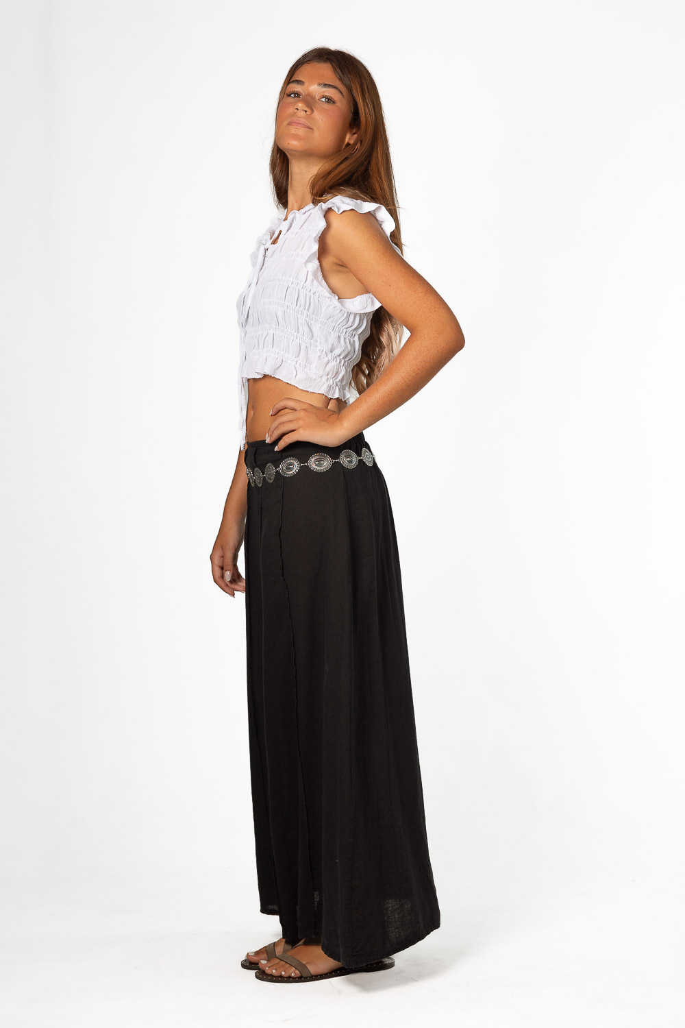 Falda Lino Negro