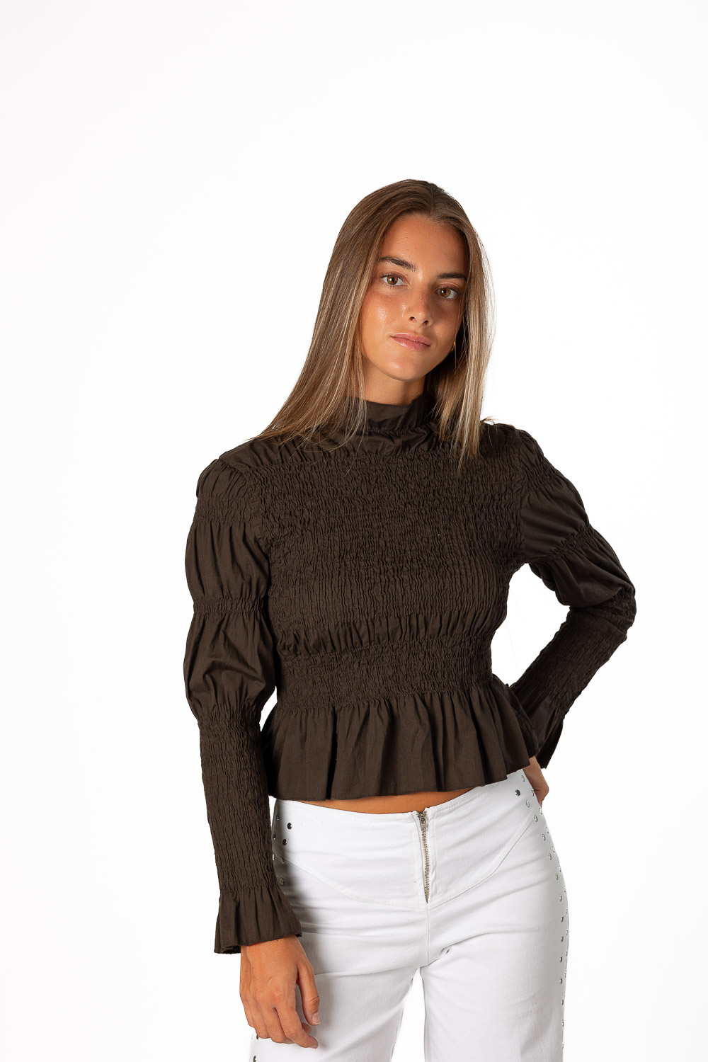 Blusa Camila Marrón