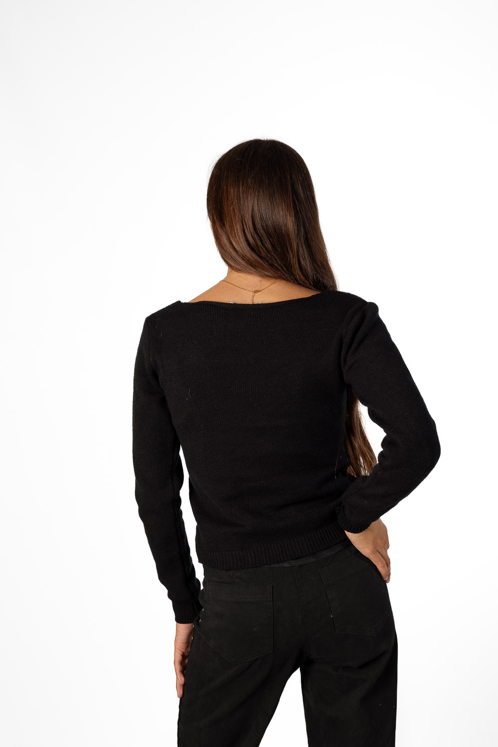 Cardigan Nudos Negro