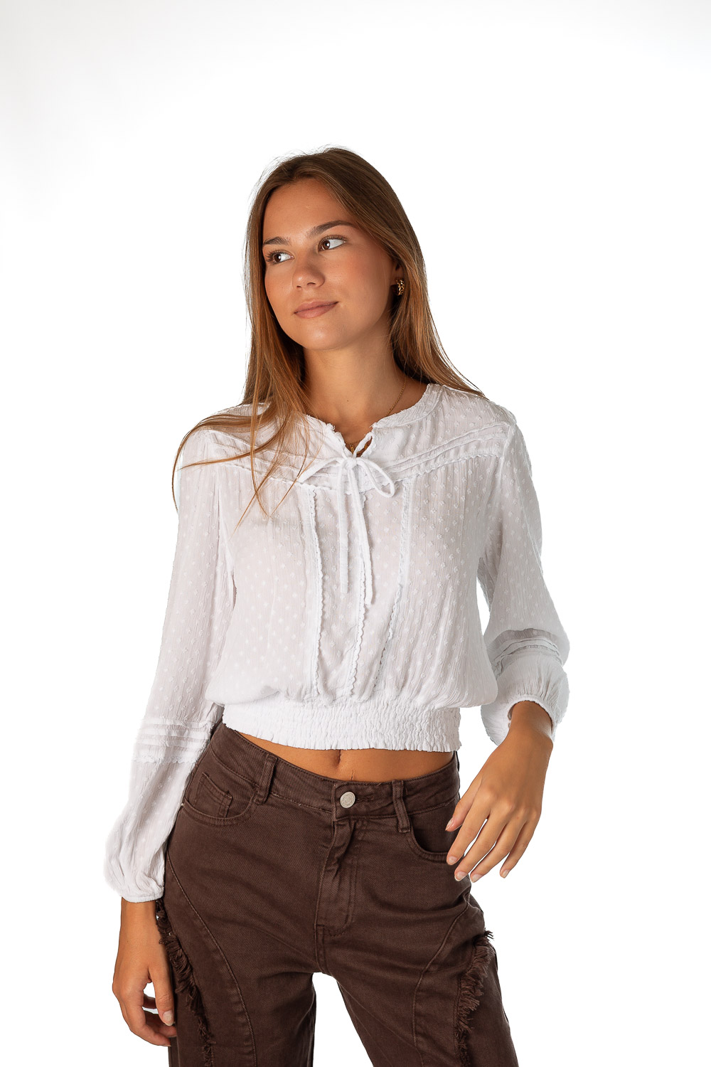 Blusa Especial Plumeti Blanco