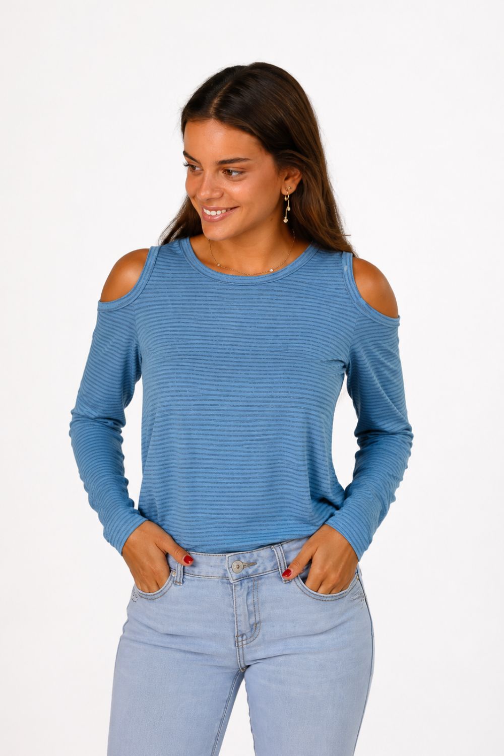 Camiseta Aberturas Azul Rayas