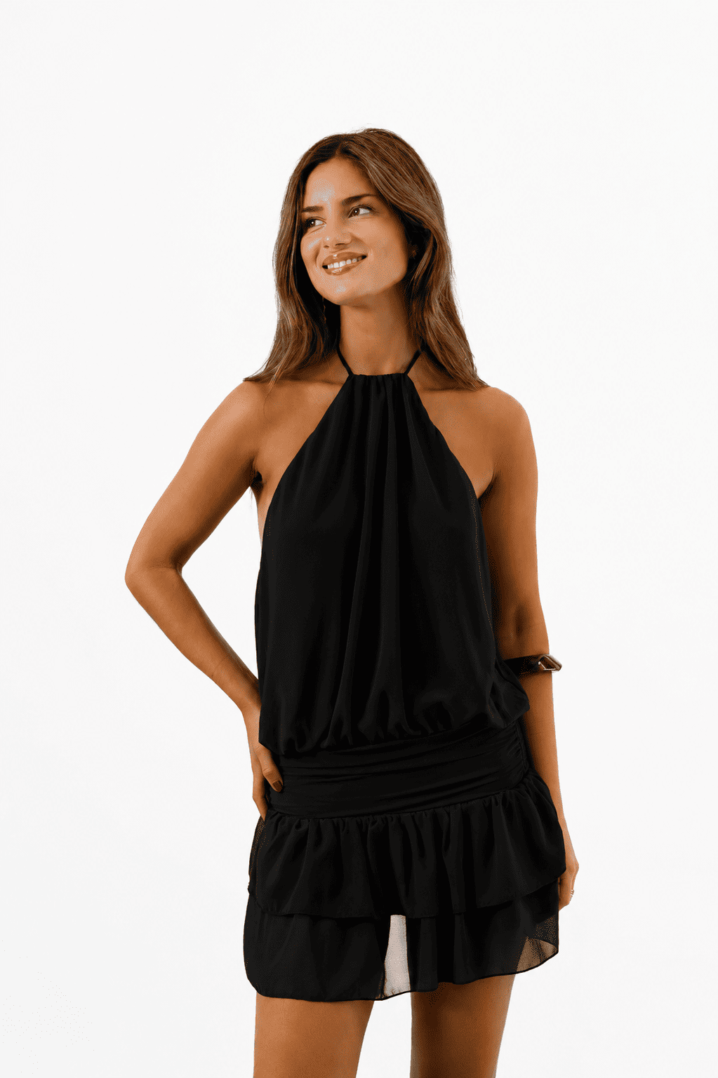 Vestido Aitana Gasa Negro