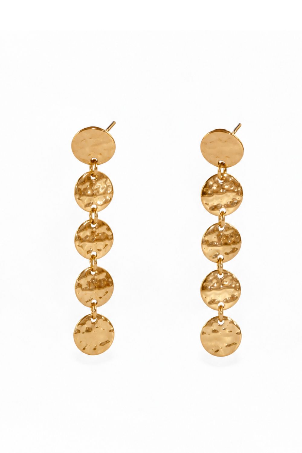 Pendientes 5 Círculos Dorado