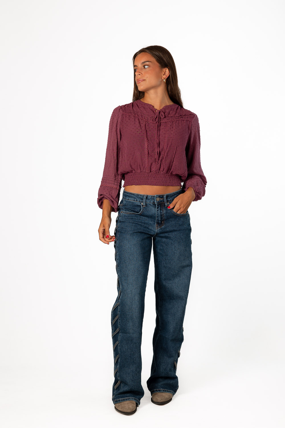 Pantalón Vaquero Strass Tiras
