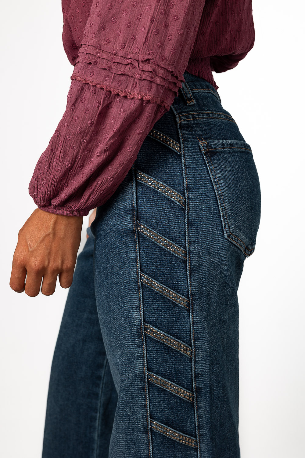 Pantalón Vaquero Strass Tiras