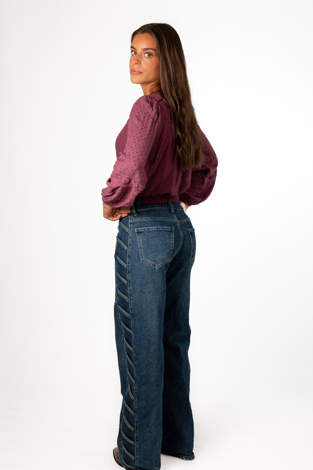 Pantalón Vaquero Strass Tiras