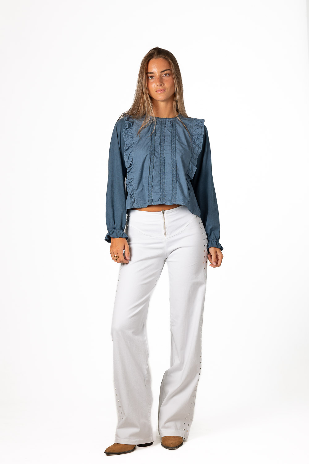 Pantalón Two Lines Blanco