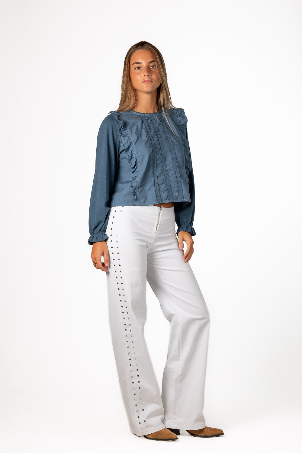 Pantalón Two Lines Blanco