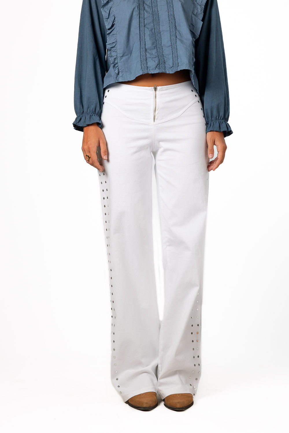 Pantalón Two Lines Blanco