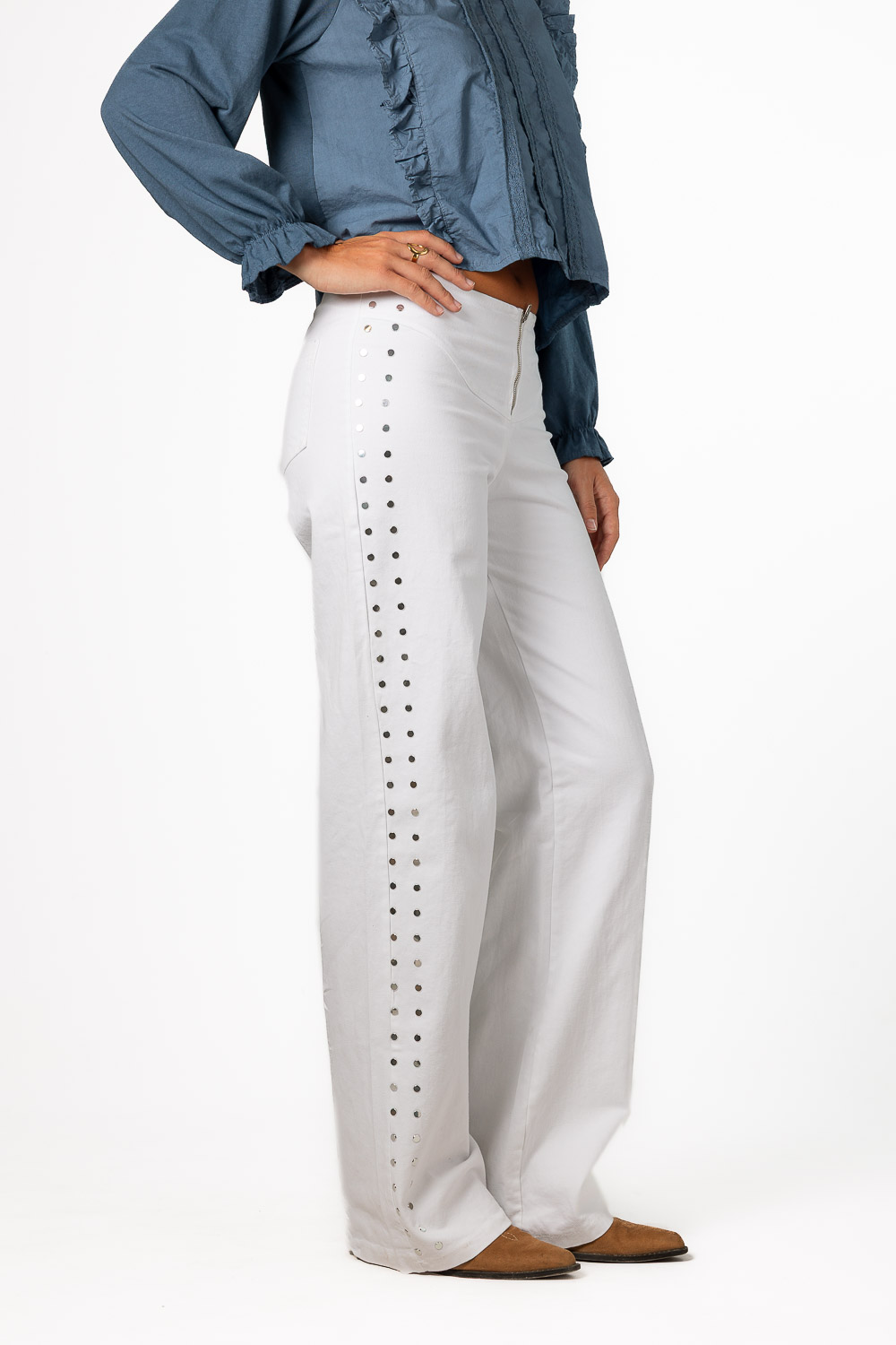 Pantalón Two Lines Blanco
