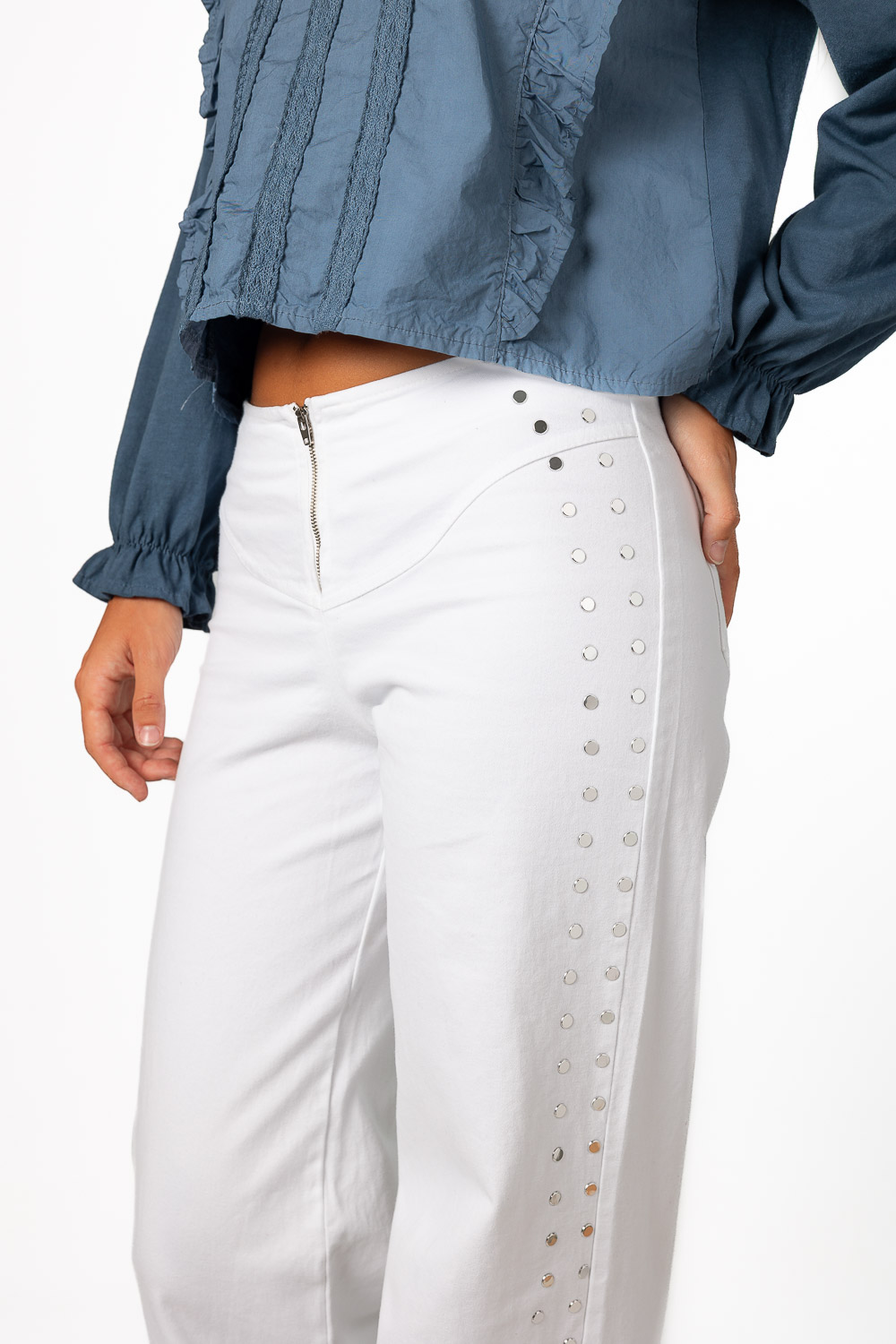 Pantalón Two Lines Blanco