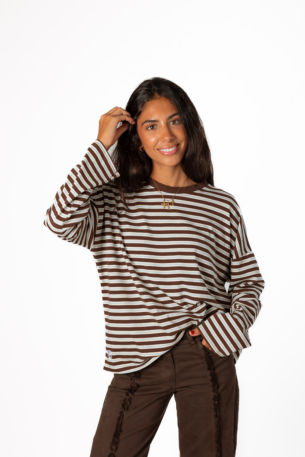 Sudadera Signature Marrón