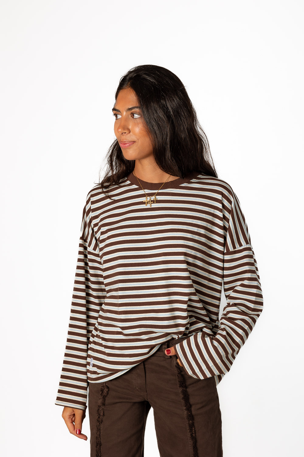 Sudadera Signature Marrón