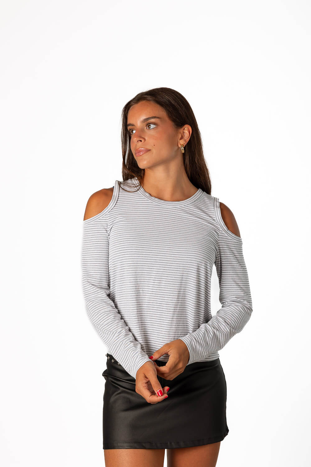 Camiseta Rayas Gris