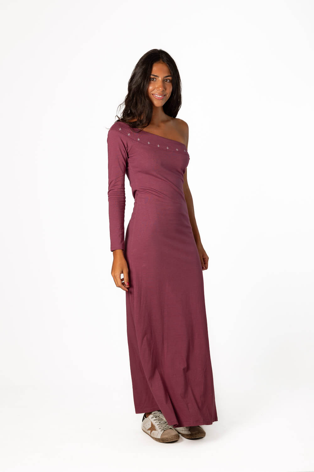 Vestido Asimétrico Estrellas Uva