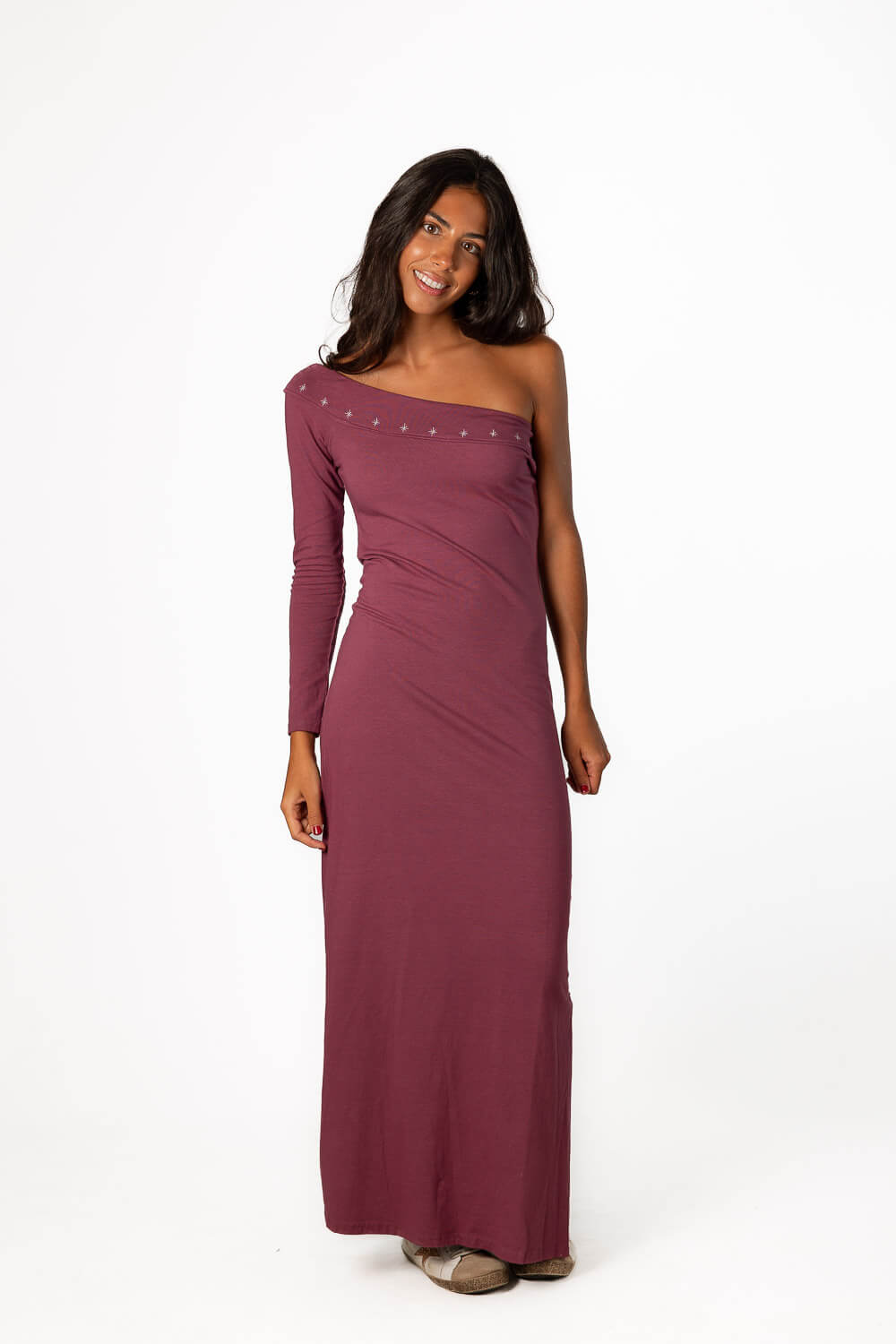 Vestido Asimétrico Estrellas Uva