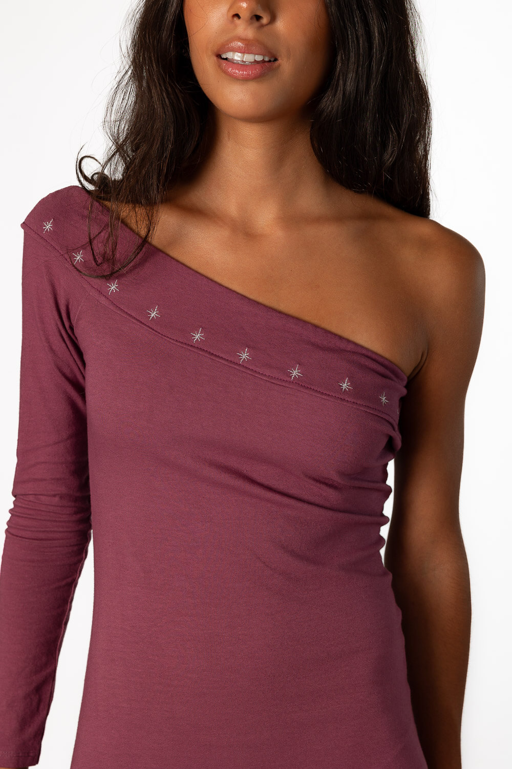 Vestido Asimétrico Estrellas Uva
