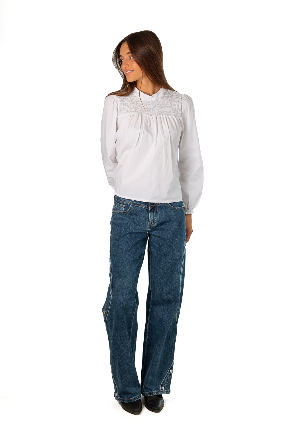 Blusa Blanca Bordada