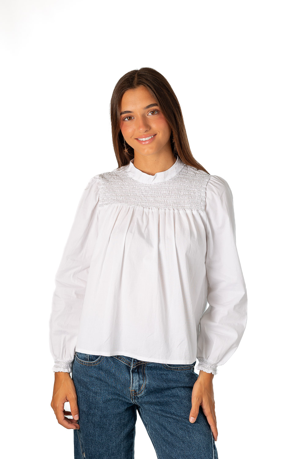 Blusa Blanca Bordada