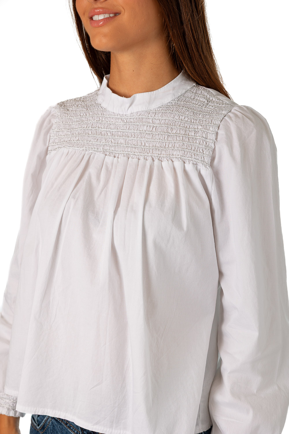 Blusa Blanca Bordada