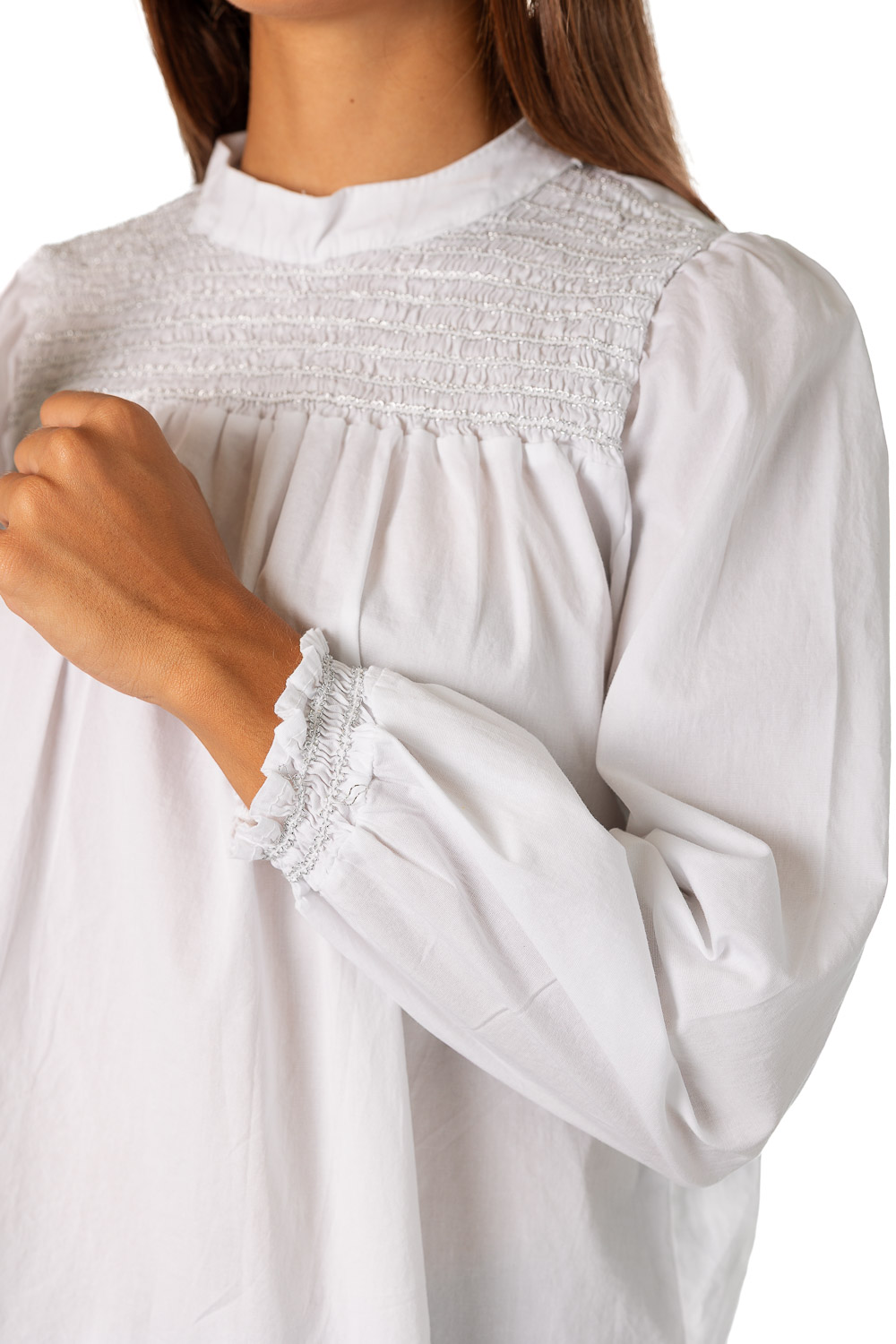 Blusa Blanca Bordada