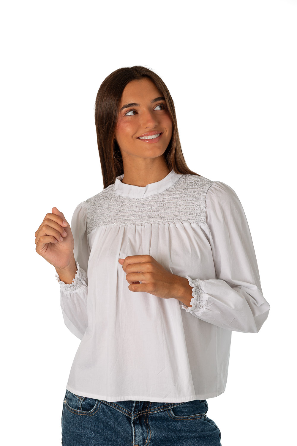 Blusa Blanca Bordada