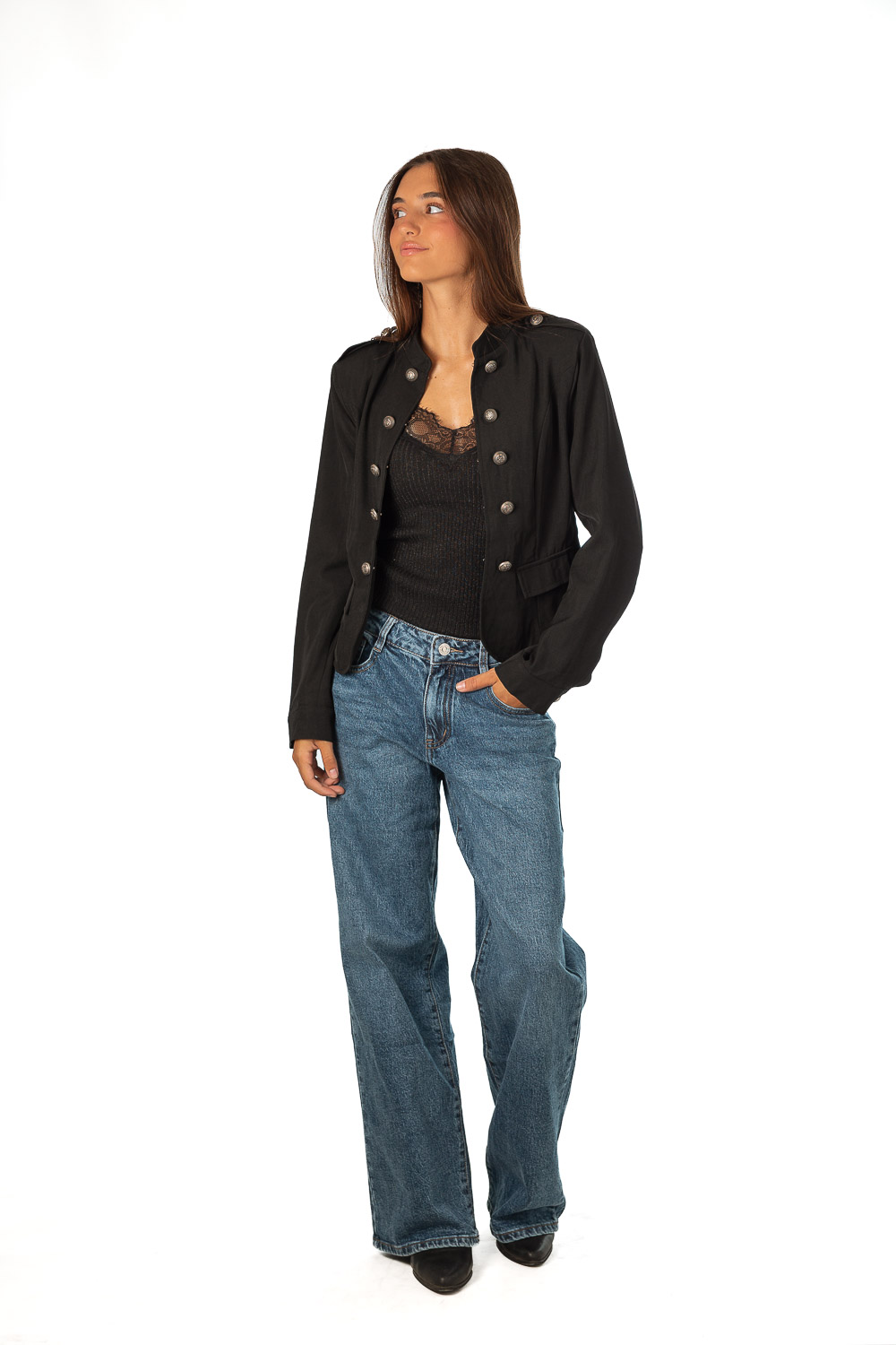 Jeans Estrellas Parche Azul