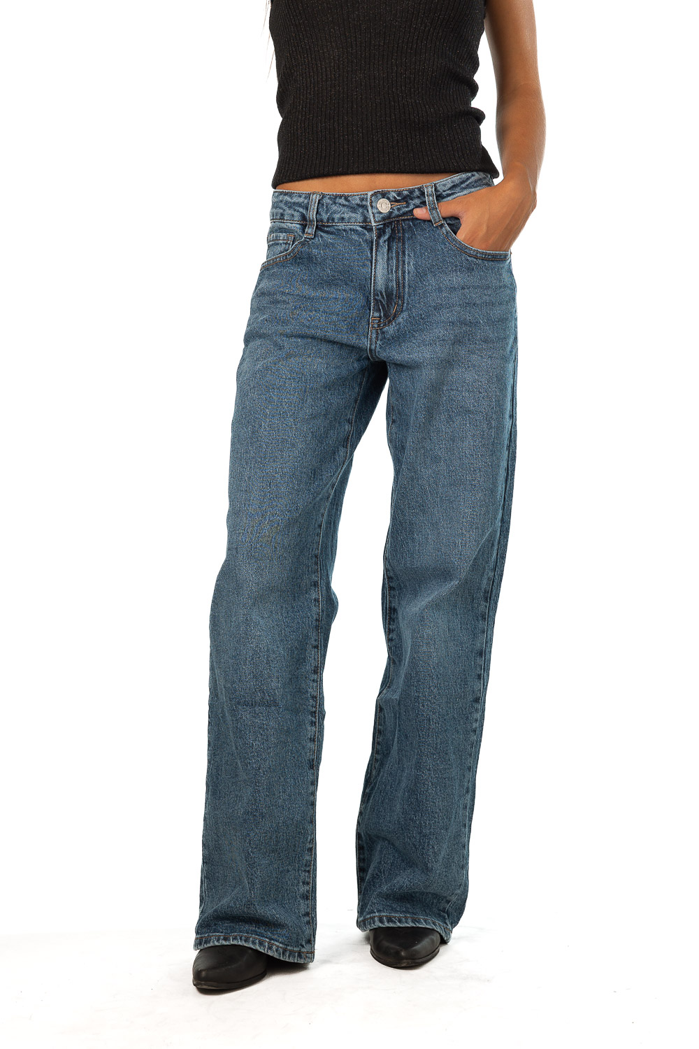 Jeans Estrellas Parche Azul