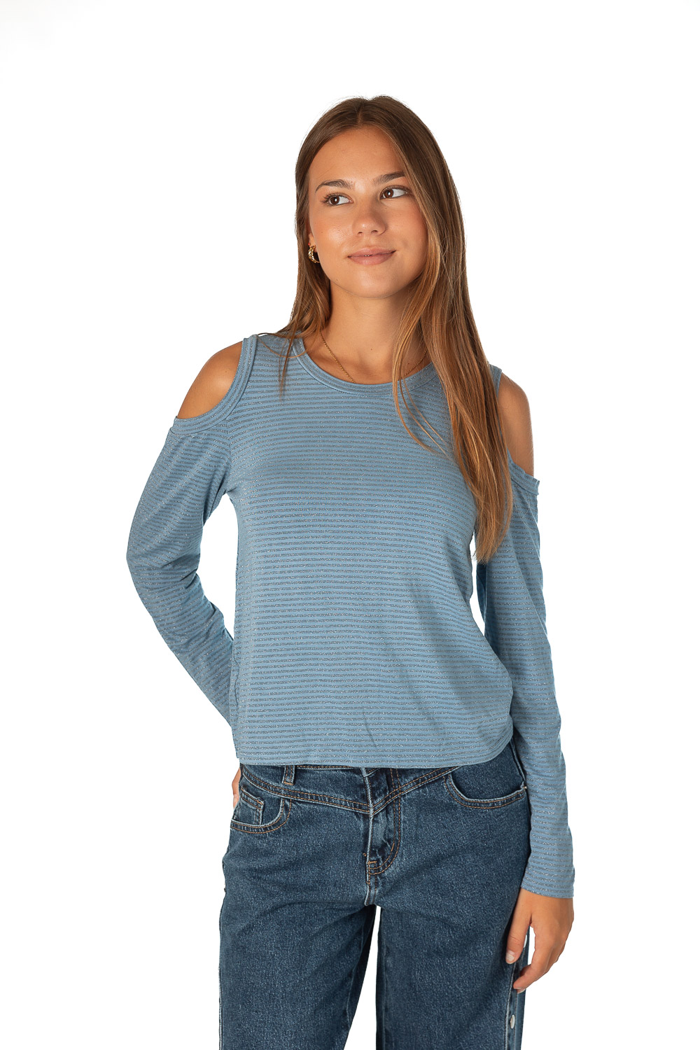 Camiseta Aberturas Rayas Azul