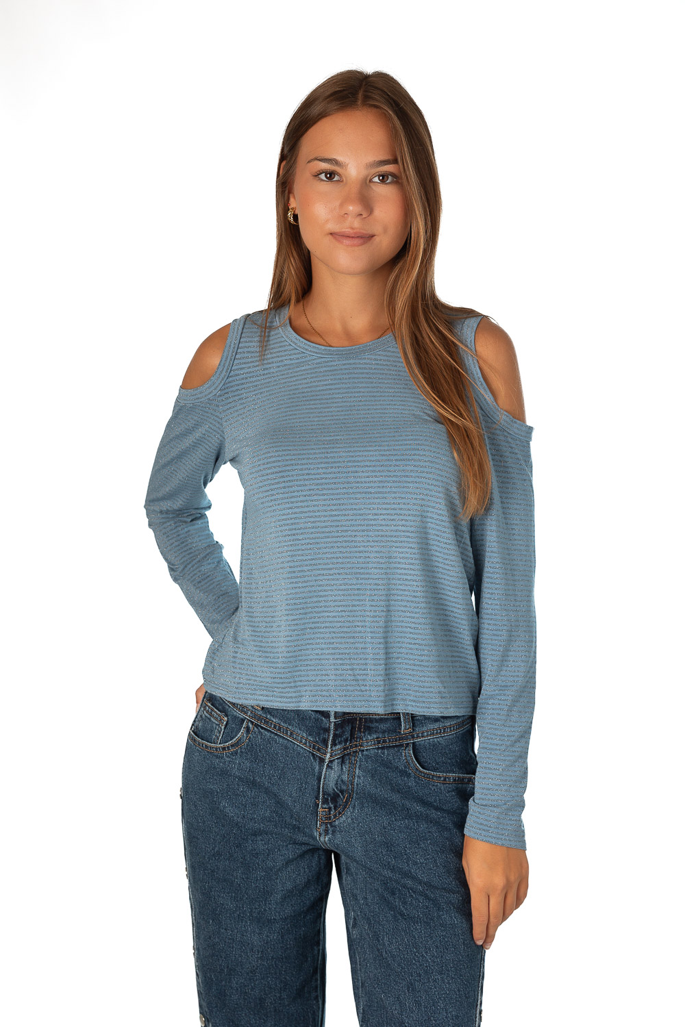 Camiseta Aberturas Rayas Azul