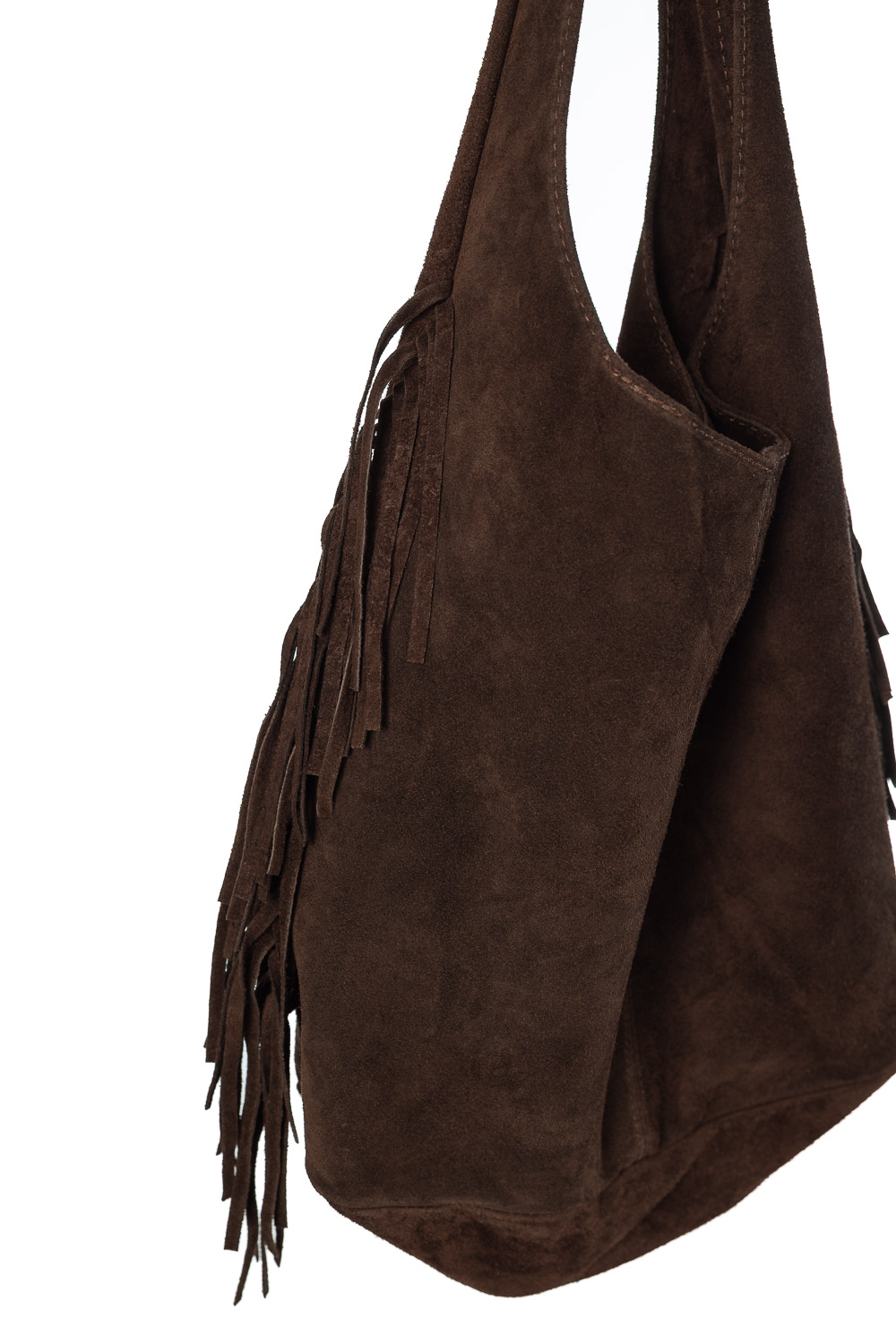 Bolso Ante Flecos Marrón